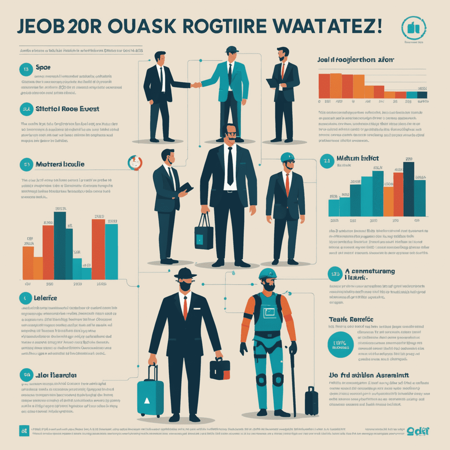 An infographic showing the evolution of job roles in Italy from 2024 to 2025, highlighting the increase in AI-complementary positions and the decrease in routine task-oriented jobs